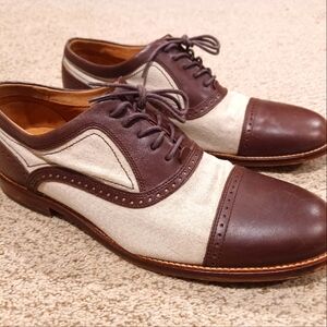 Cole Haan C21355 Leather & Fabric Oxfords Mens Size 8.5 M